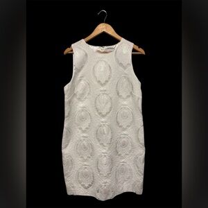 Belle Badgley Mischka Elegant White Sleeveless Dress Size: 8 NWT